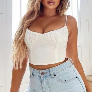 elsie corset style crop top